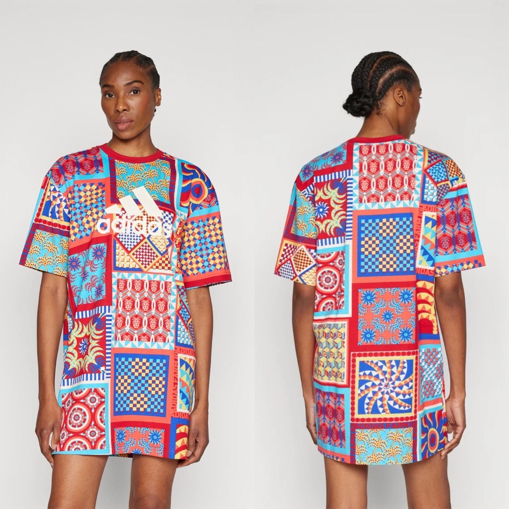 New Farm Rio for Adidas Solar Kaleidoscope Dress Size XL - Picture 4 of 6